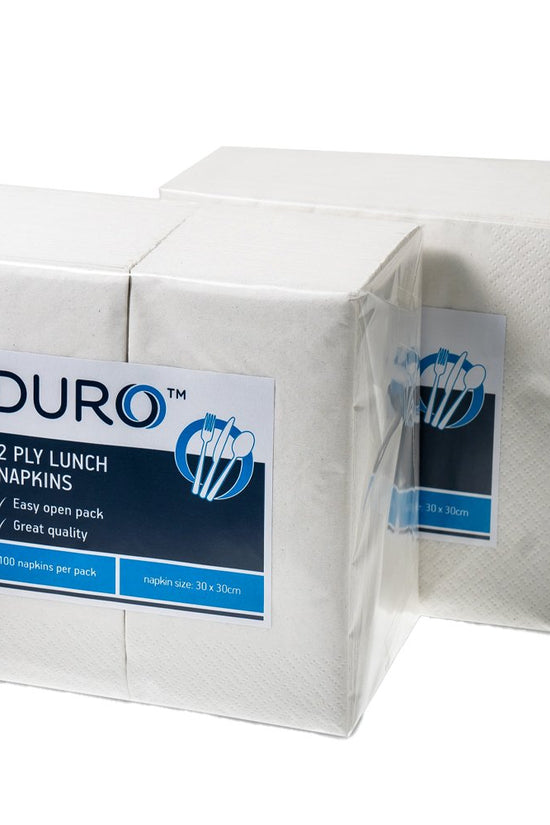 Duro Lunch Napkin 2 ply 300mm x 300mm GT Fold - 2000/CTN - TEM IMPORTS™