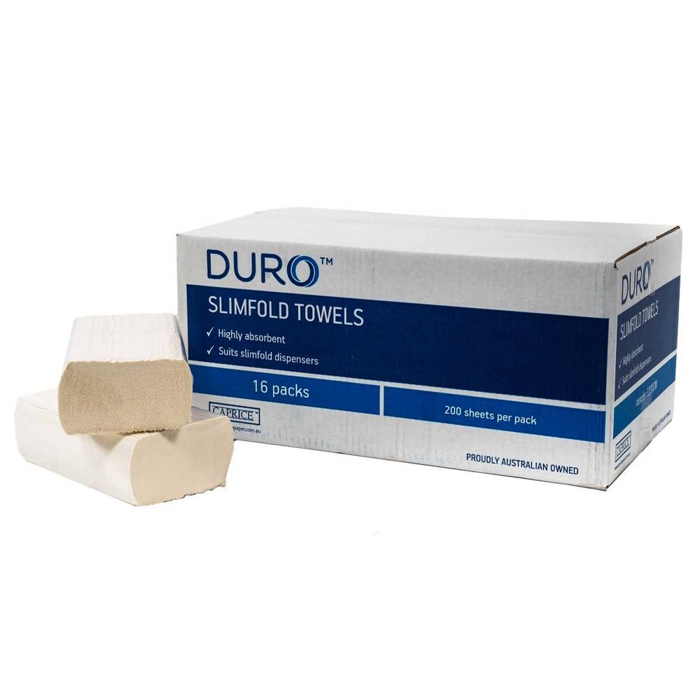 Duro Slimfold Interleaved Towel 23cm x 23cm - 3200/CTN - TEM IMPORTS™