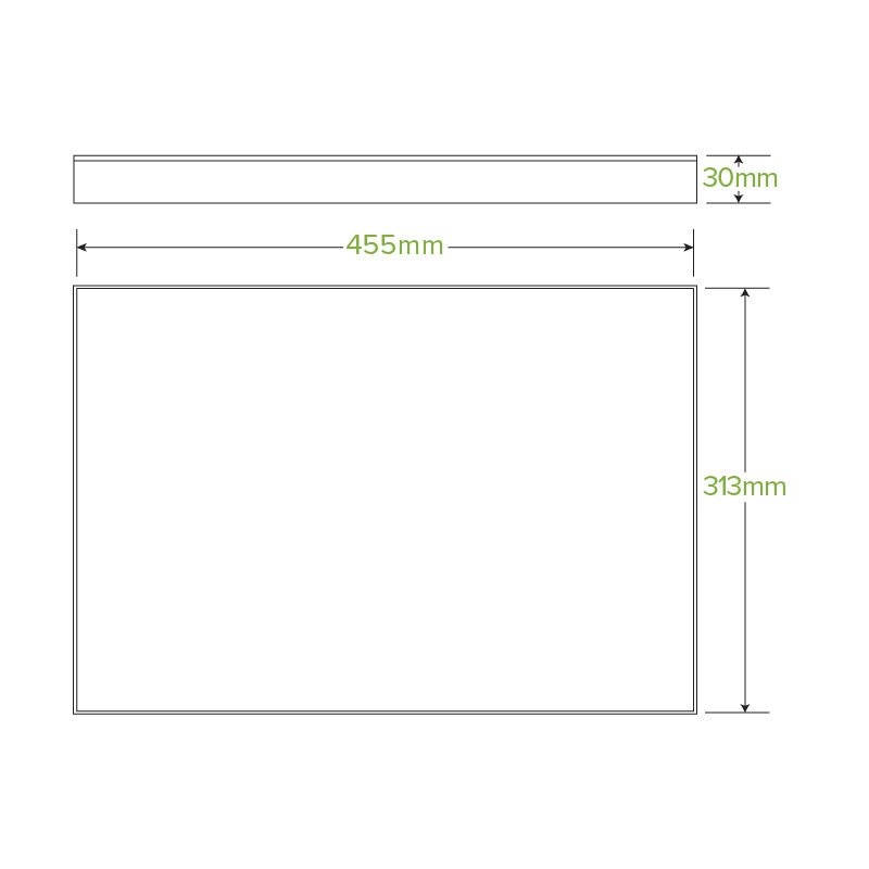 Extra Large BioBoard Catering Tray Base - 50pcs/Ctn - TEM IMPORTS™