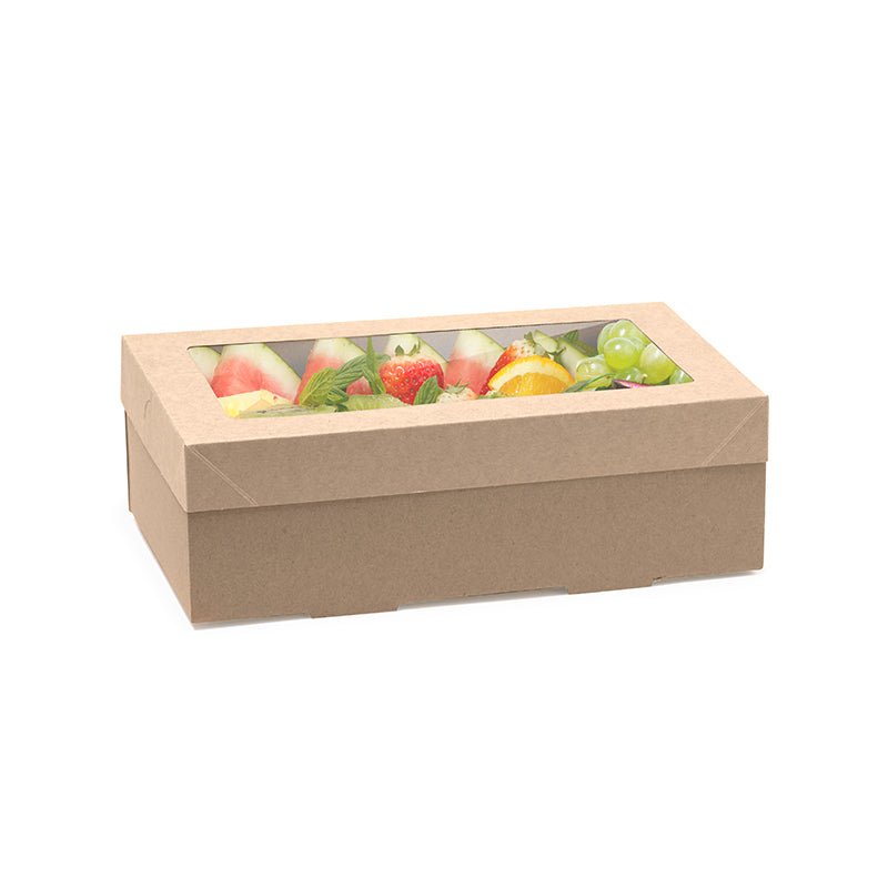 Extra Small BioBoard Catering Tray Window Lid - 100pcs/Ctn - TEM IMPORTS™