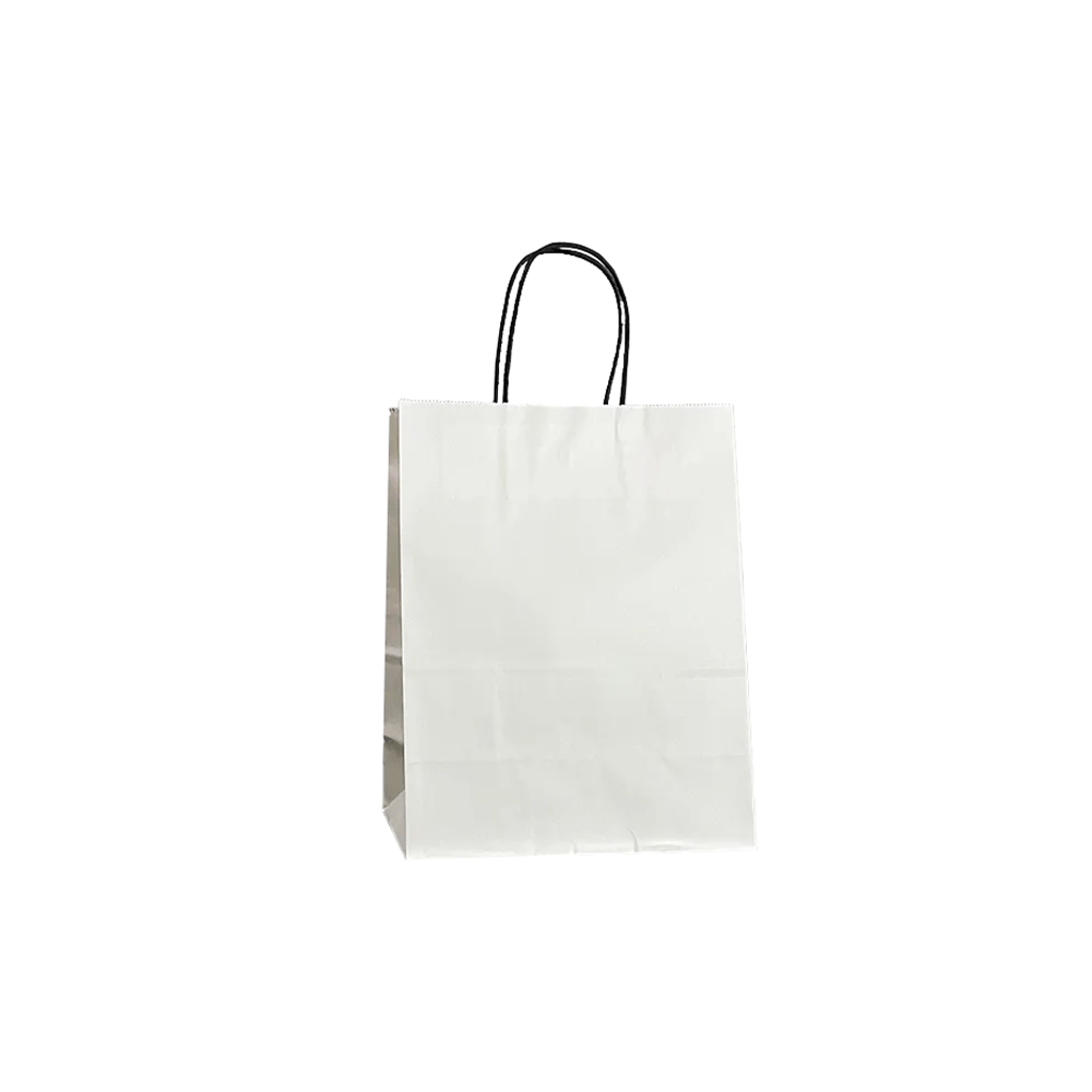 Extra Small White Twisted Paper Handle Bag - TEM IMPORTS™