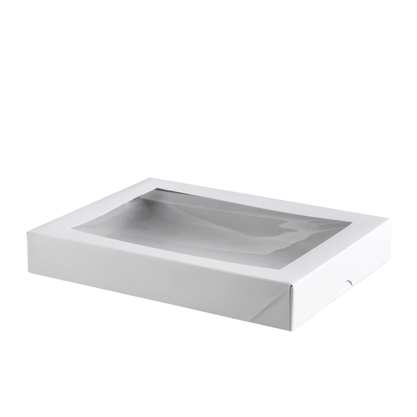 Flat Long Patisserie White Window Box - 200/CTN - TEM IMPORTS™