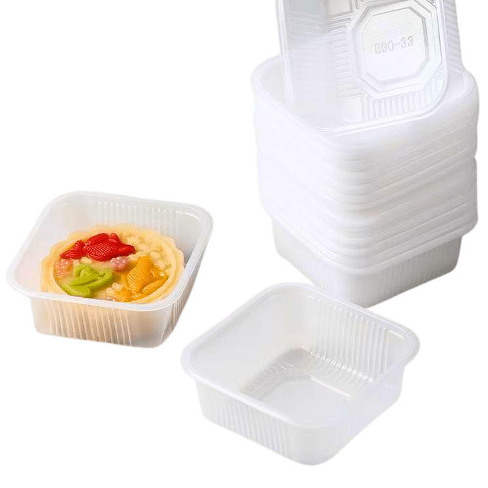 Food-Grade Plastic Mooncake Trays Matt - 90x90 - TEM IMPORTS™