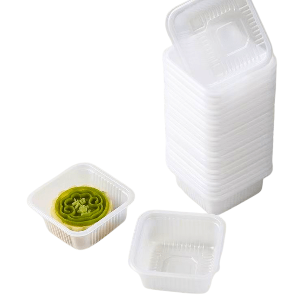Food-Grade Plastic Mooncake Trays Matt Clear - 65x65 - TEM IMPORTS™