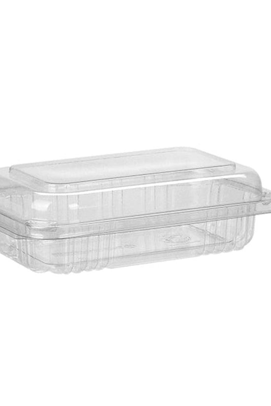 Freshview Clear Rectangular Large Salad Pack Hinged Lid - 250/CTN