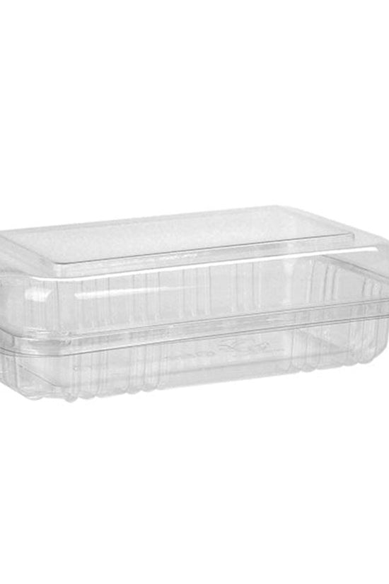 Freshview Clear Rectangular Super Salad Pack Hinged Lid - 250/CTN