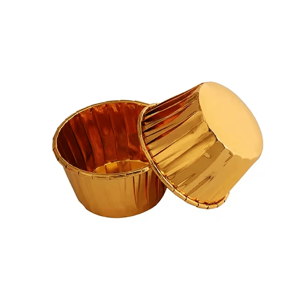 Gold And Gold Foil Baking Paper Cup - TEM IMPORTS™