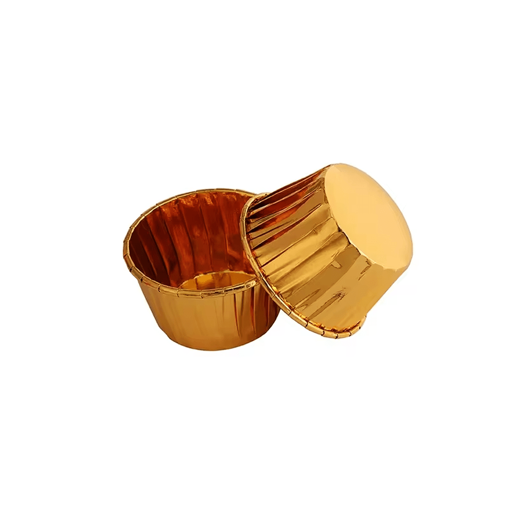 Gold And Gold Foil Baking Paper Cup - B38xH30 - TEM IMPORTS™