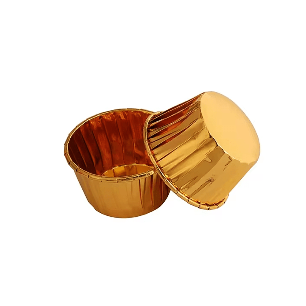 Gold And Gold Foil Baking Paper Cup - B44xH35 - TEM IMPORTS™