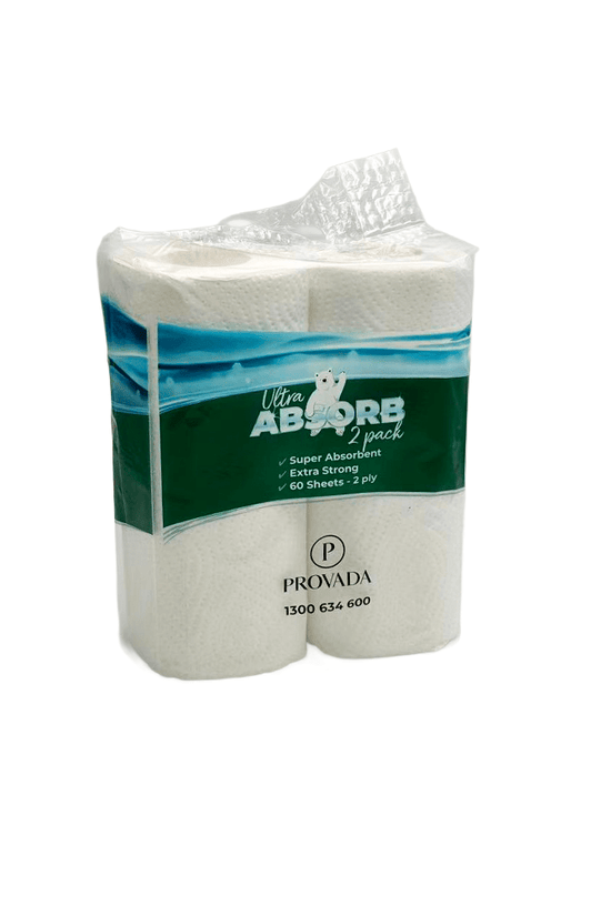 Hand Towel Kitchen Roll 2-Ply Twin Pack - 24Rolls/Carton - TEM IMPORTS™