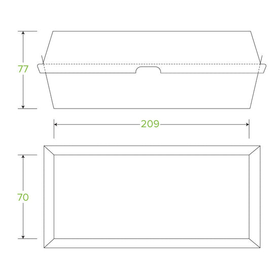 Hot Dog BioBoard Kraft Box - 400pcs/Ctn - TEM IMPORTS™