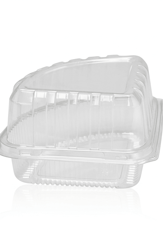 Individual Clear Quarter Slice Cake Hinged Lid - TEM IMPORTS™
