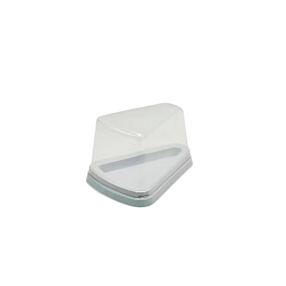 Individual Medium White High Triangle Slice Cake With Lid - TEM IMPORTS™