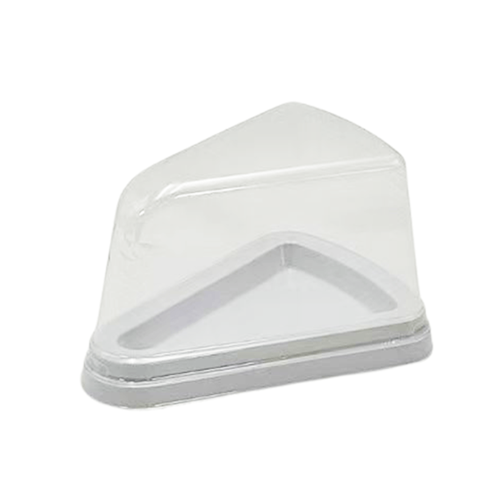 Individual Medium White High Triangle Slice Cake With Lid - TEM IMPORTS™