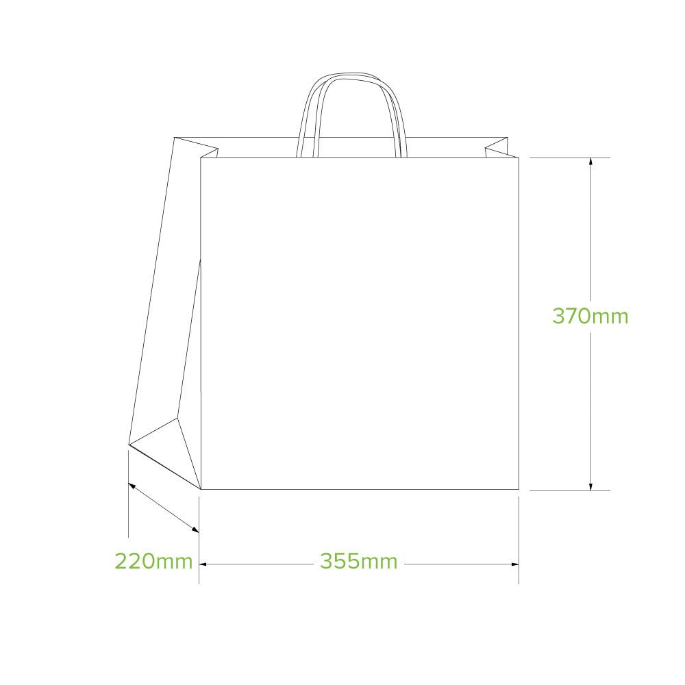 Jumbo Twist Handle Kraft Paper Bags - 150/CTN - TEM IMPORTS™