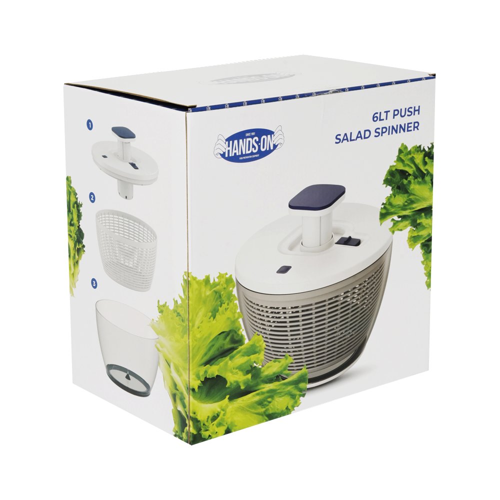 KH Hands On® Salad Spinner Push 6Lt - TEM IMPORTS™