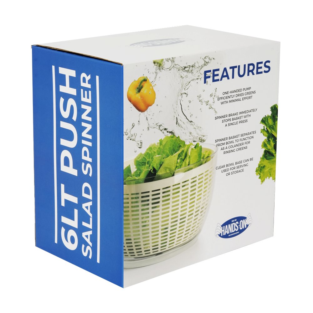 KH Hands On® Salad Spinner Push 6Lt - TEM IMPORTS™