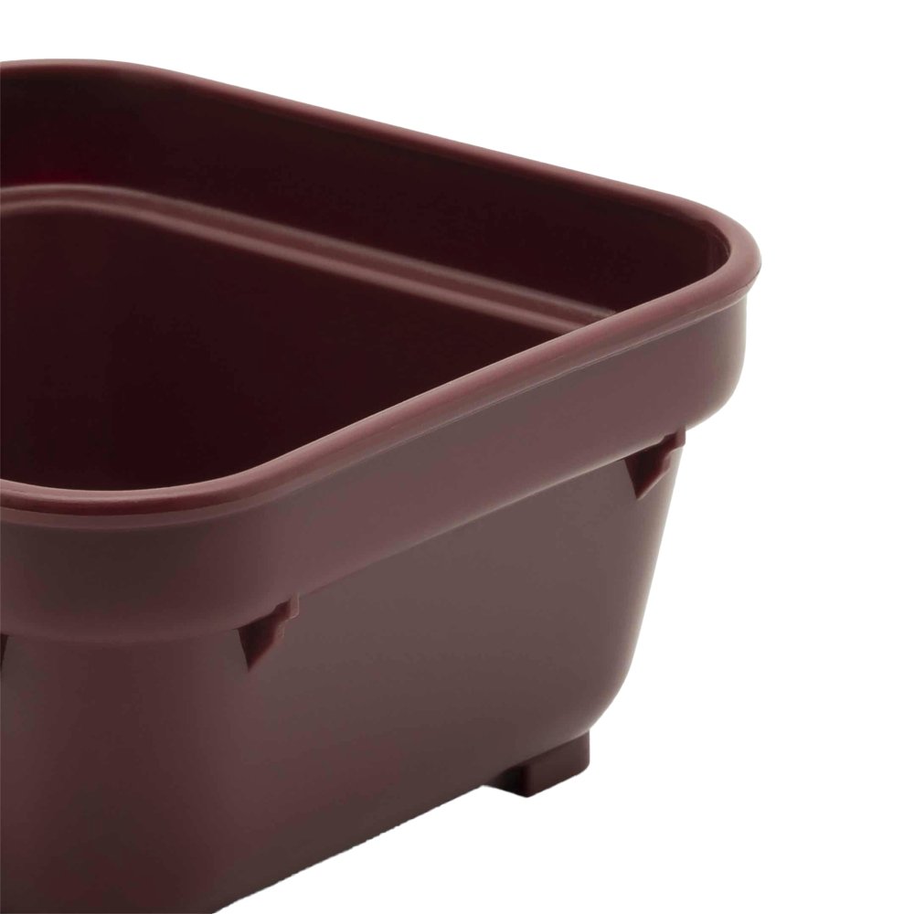 KH Healthcare 220mL Square Bowl Burgundy #19 (Box 12) - TEM IMPORTS™