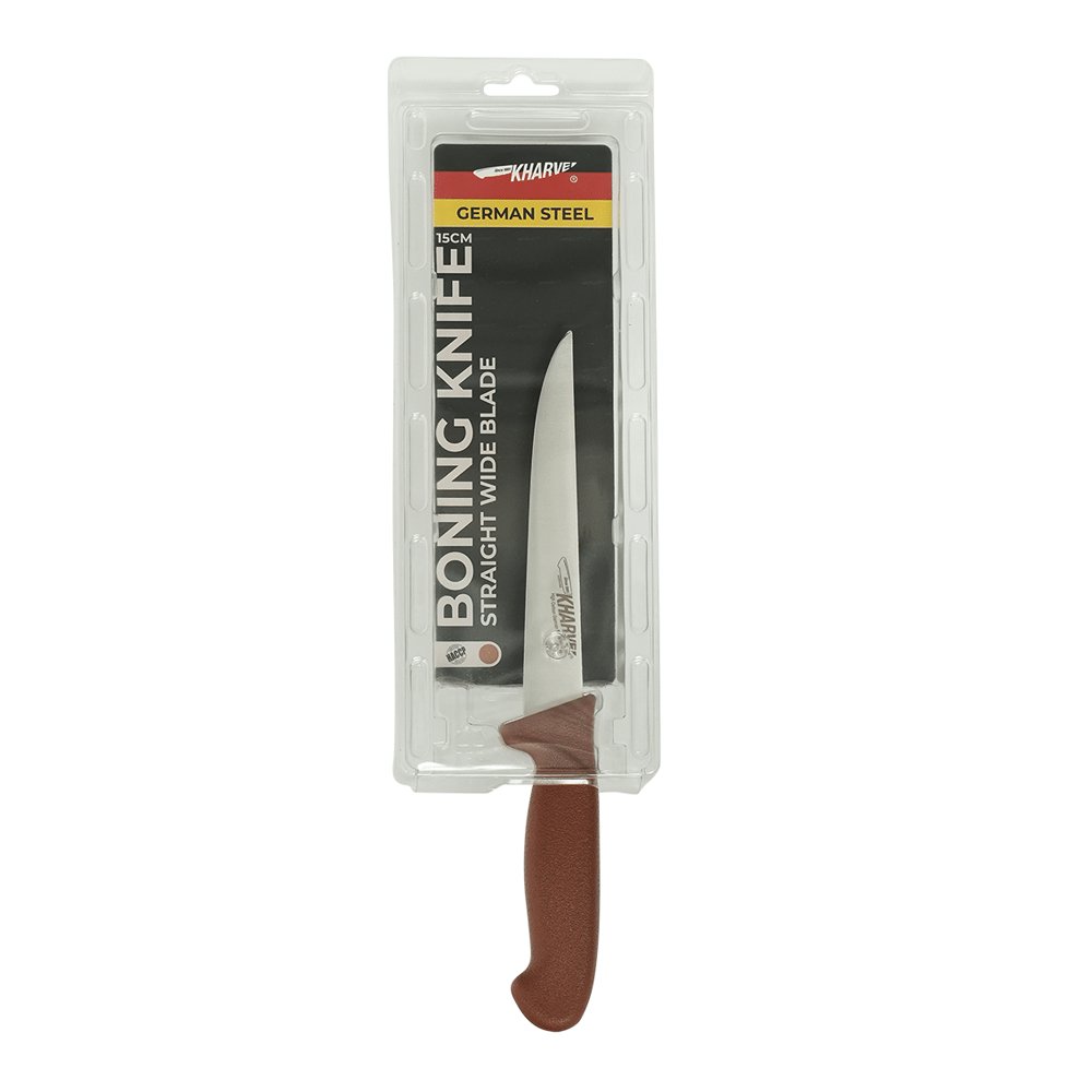 KH Kharve® Boning Knife Straight & Wide Blade 150mm - Brown - TEM IMPORTS™