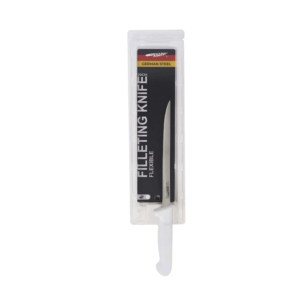 KH Kharve® Filleting Knife Flexible White 20cm - TEM IMPORTS™