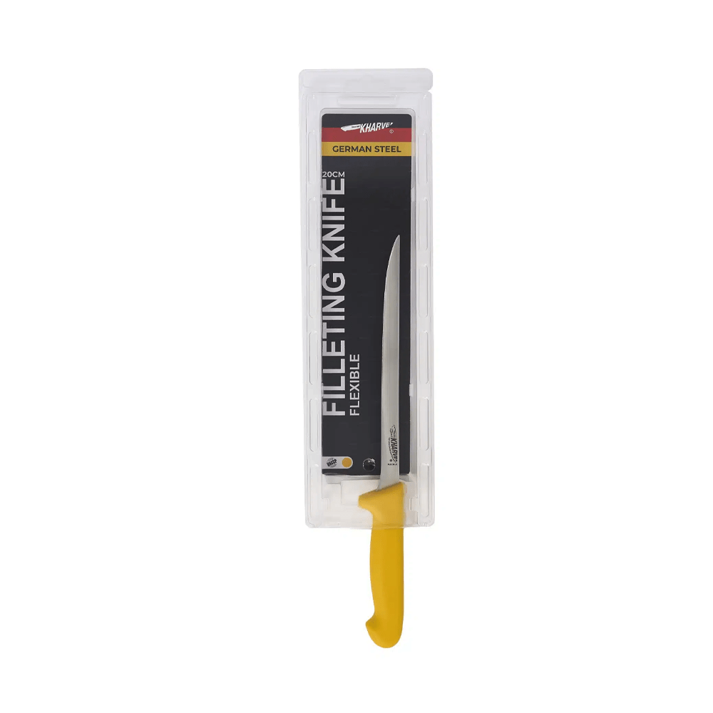 KH Kharve® Filleting Knife Flexible Yellow 20cm - TEM IMPORTS™