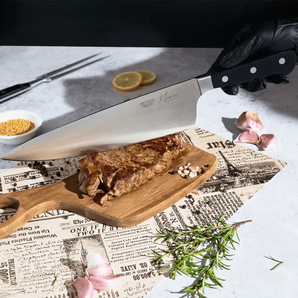 KH Kharve® Master - Cut 25cm Cooks Knife Wide Blade - TEM IMPORTS™
