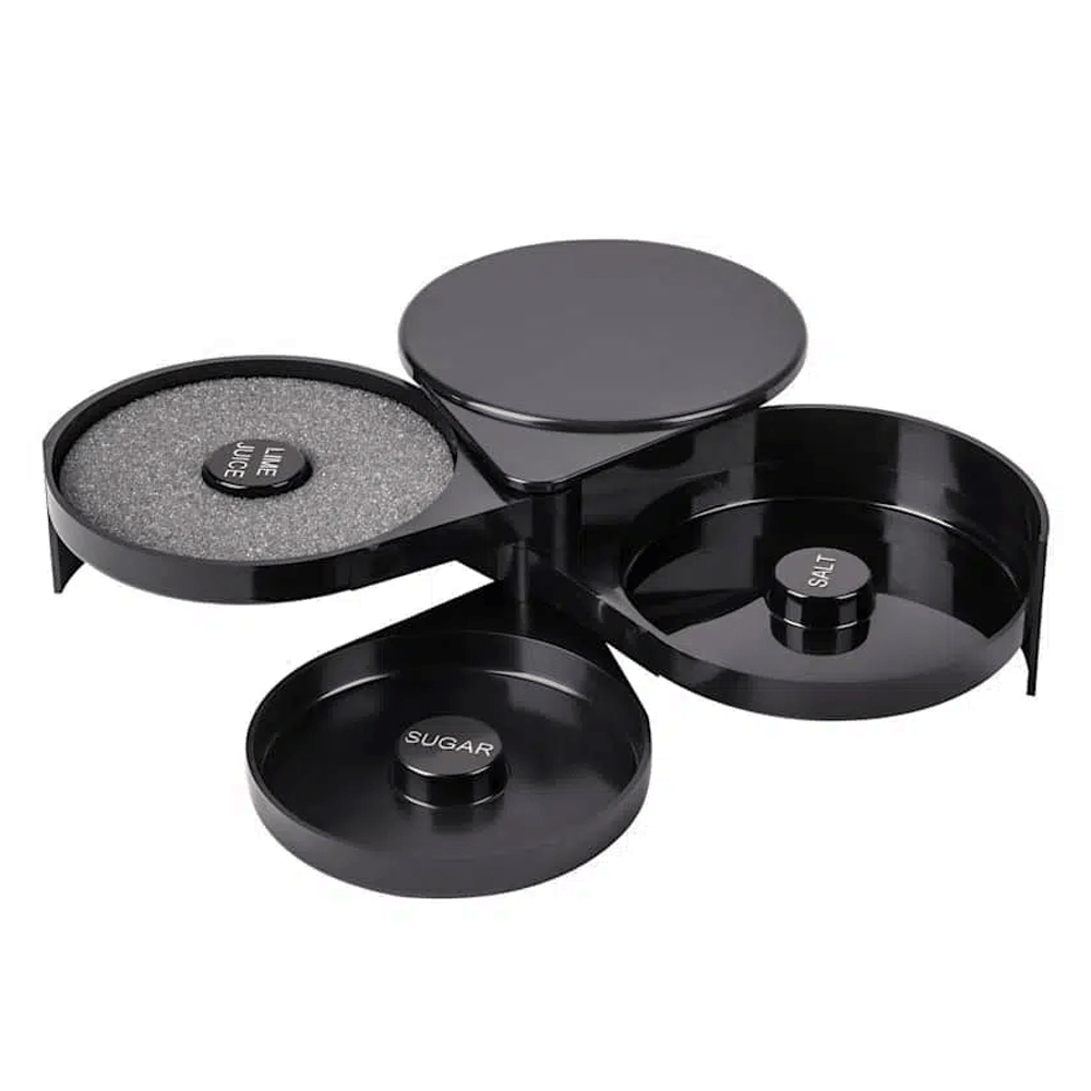 KH Probar® Glass Rimmer 3 Compartment Black - TEM IMPORTS™