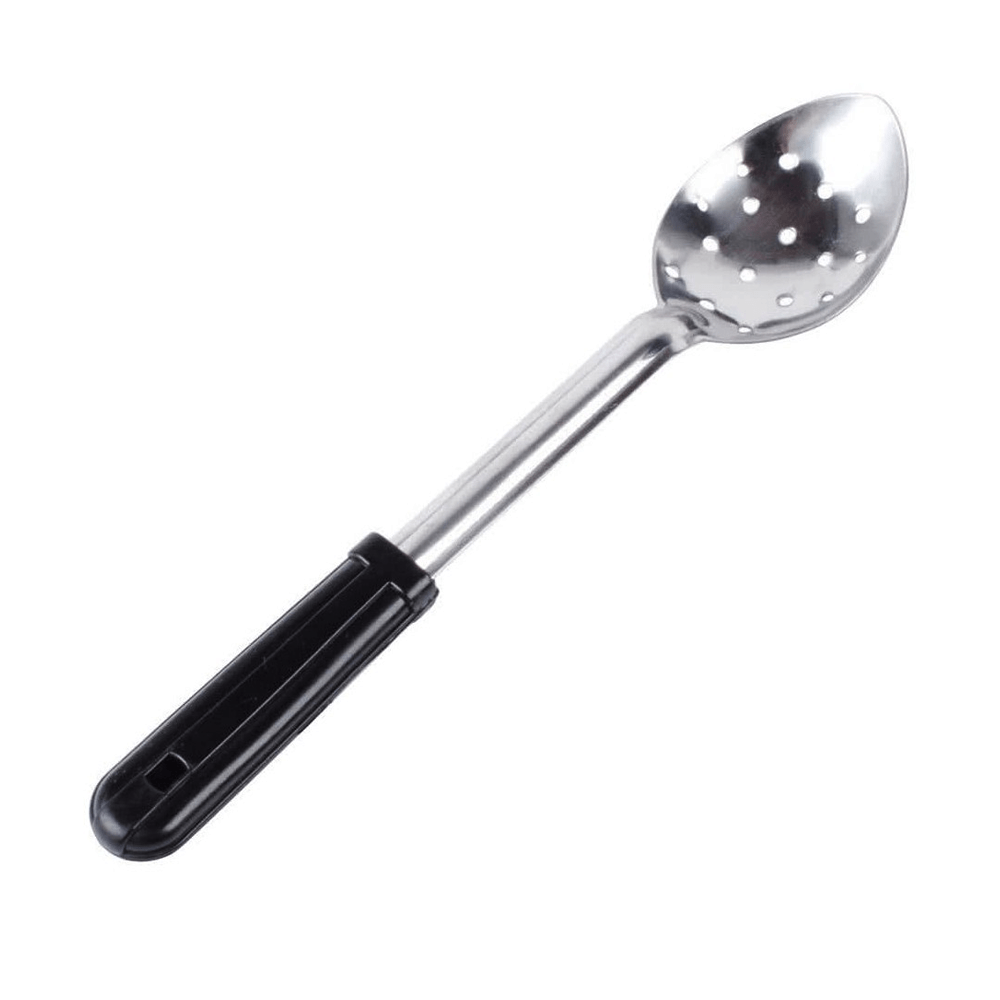 KH Serving Spoon Black Handle Perforated Stainless Steel - TEM IMPORTS™