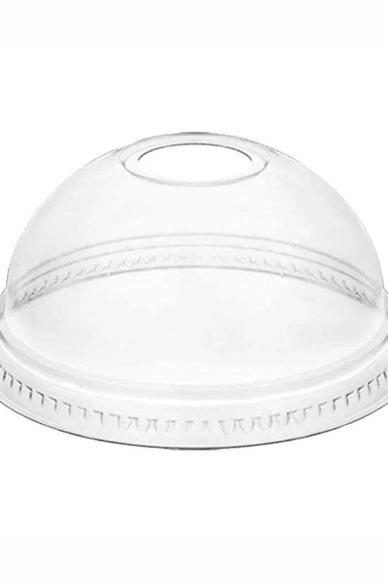 Large 95mm PET Dome Lid Die-Cut Hole – Fits 340–620mL PP Cups - TEM IMPORTS™
