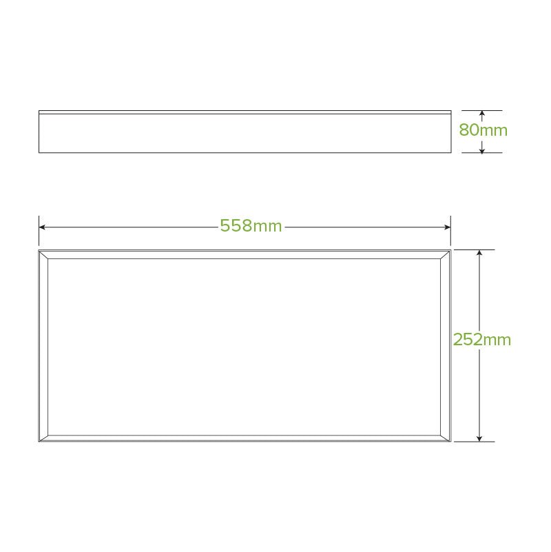 Large BioBoard Catering Tray Base - 50pcs/Ctn - TEM IMPORTS™