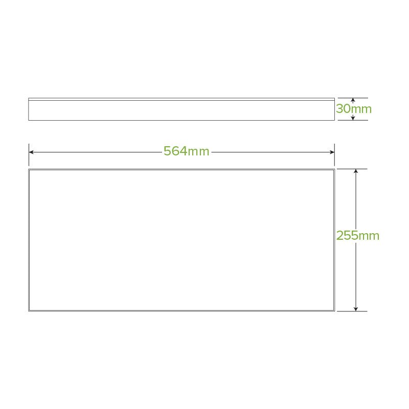 Large BioBoard Catering Tray No Window Lid - 50pcs/Ctn - TEM IMPORTS™