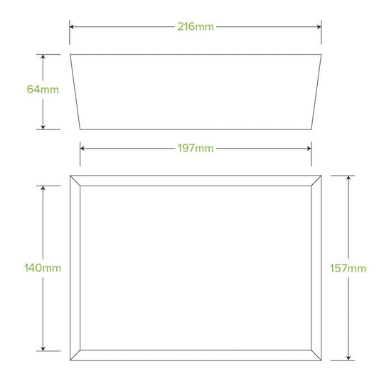 Large BioBoard Lunch Box - 200pcs/Ctn - TEM IMPORTS™