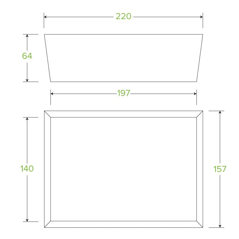 Large BioBoard Lunch Box With Window - 200pcs/Ctn - TEM IMPORTS™