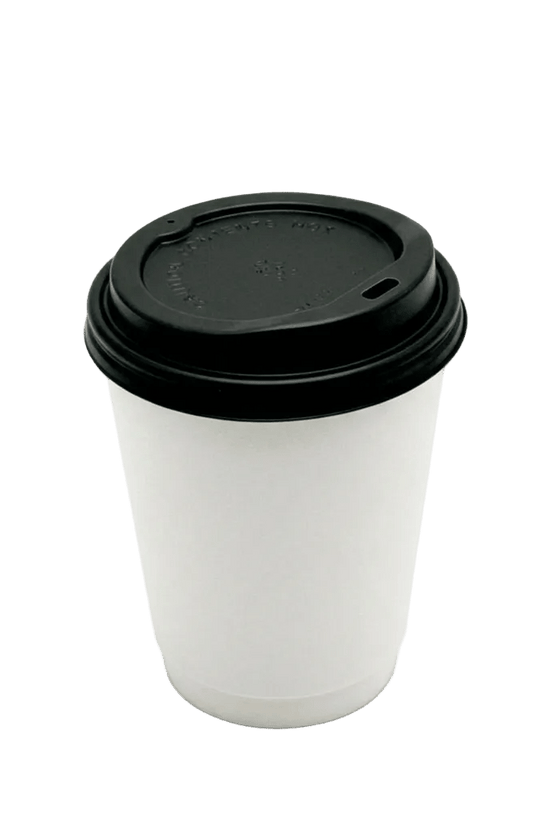 Large Black 90mm Coffee Cup Lid for Paper Cups - TEM IMPORTS™