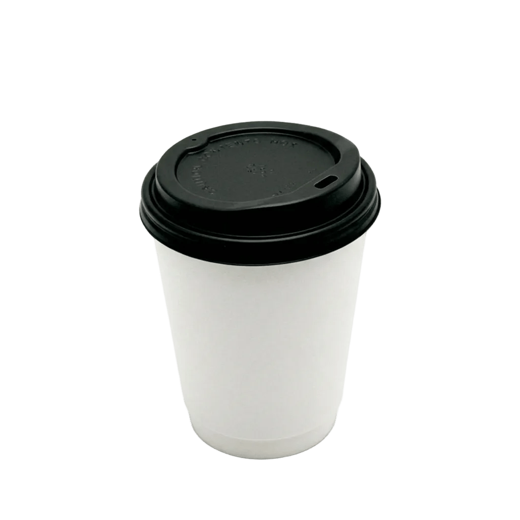 Large Black 90mm Coffee Cup Lid for Paper Cups - TEM IMPORTS™