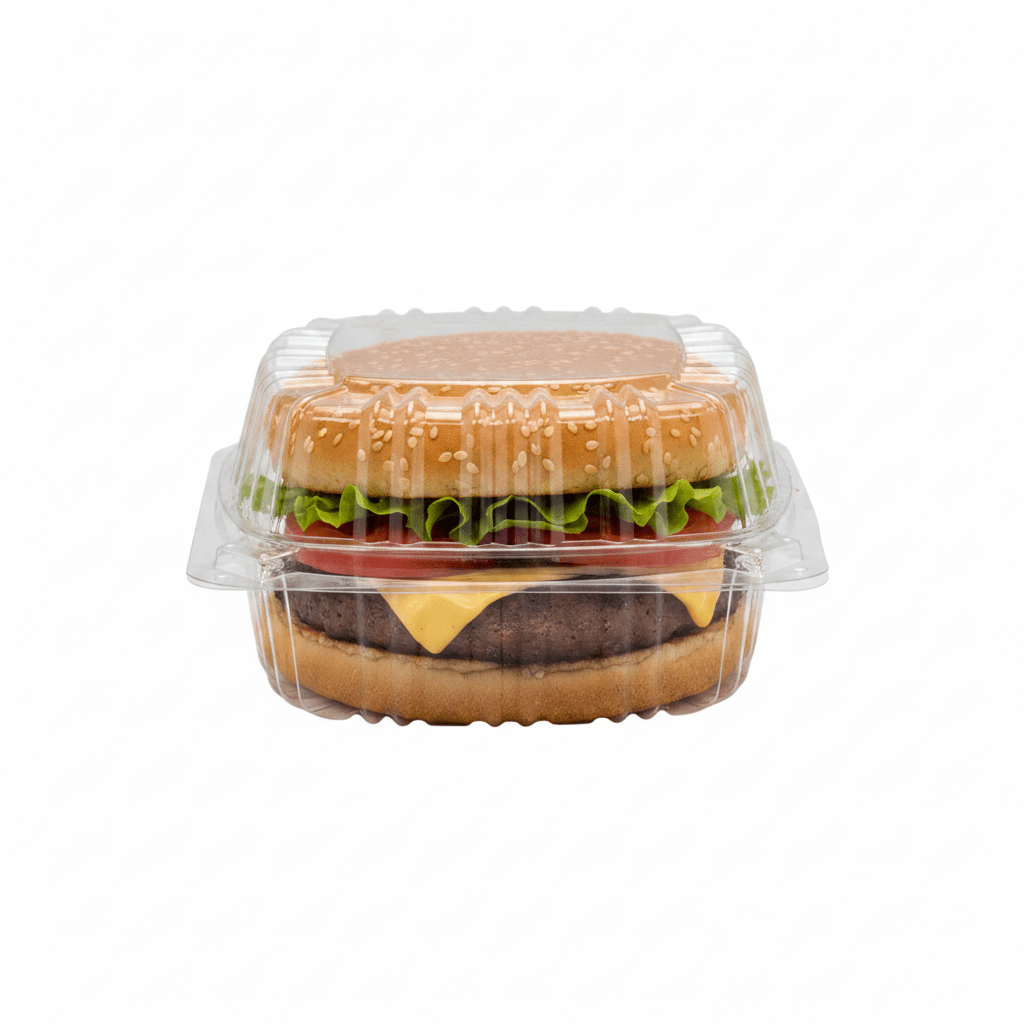 Large Burger Box Hinged Lid - 300/CTN - TEM IMPORTS™