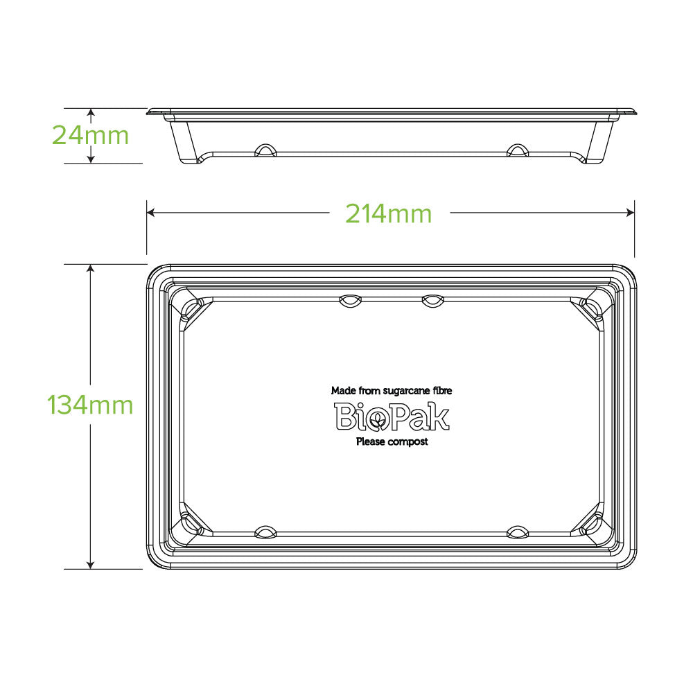 Large Natural Plant Fibre Sushi Tray - 600pcs/Ctn - TEM IMPORTS™