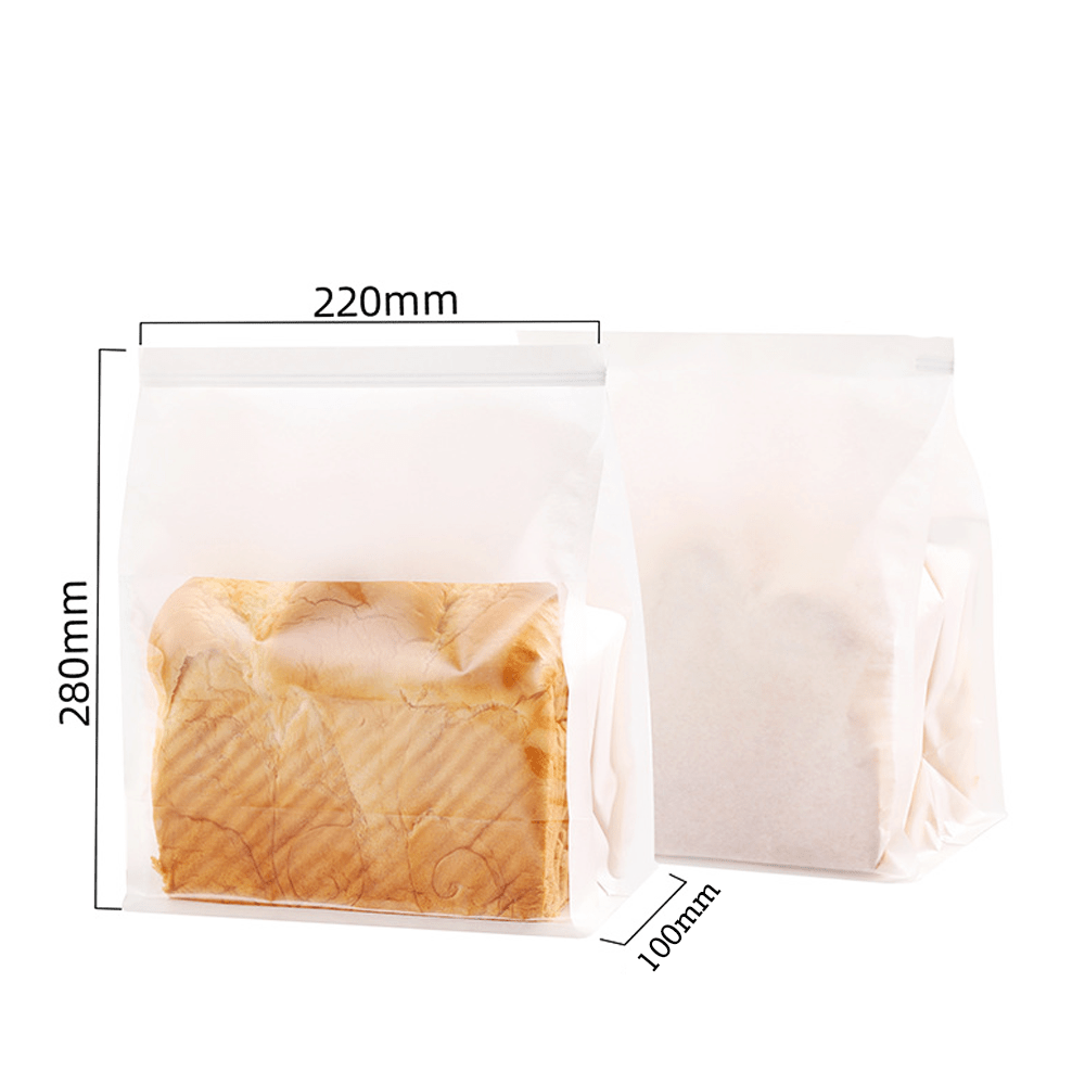 Large Paper Bread Bag Window - White - TEM IMPORTS™