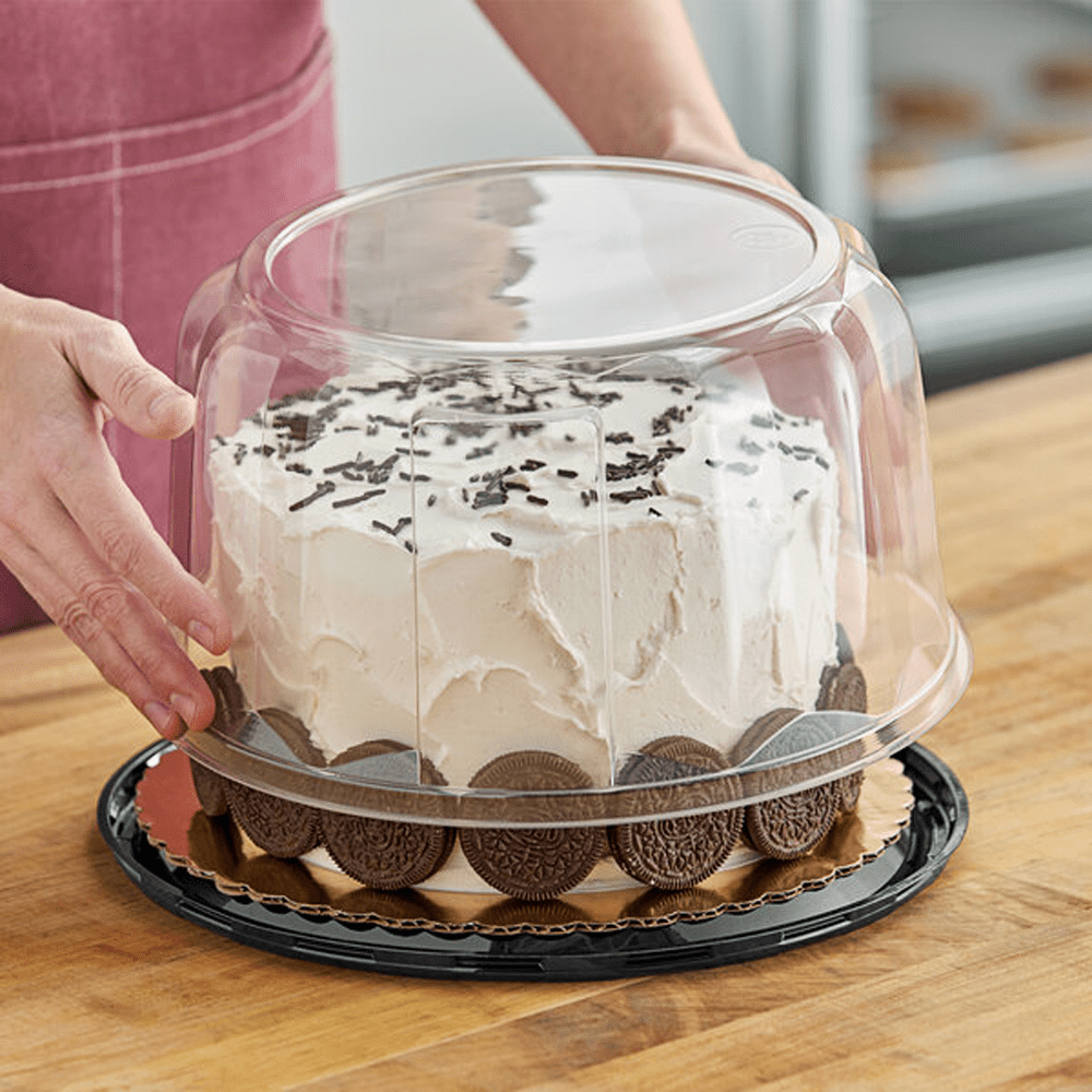 Large Premium Clear Scalloped Dome Lid Container - TEM IMPORTS™