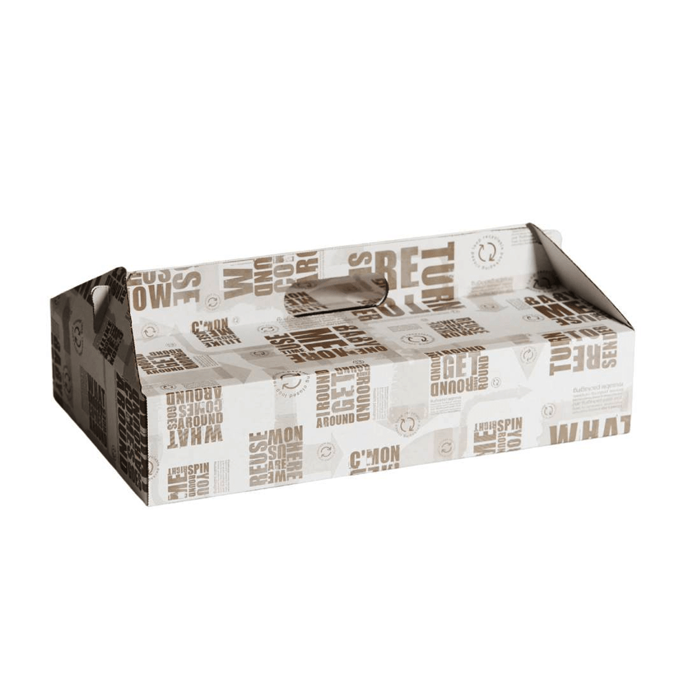 Large Premium Enviro Newspaper Print Carry Tray Box - TEM IMPORTS™