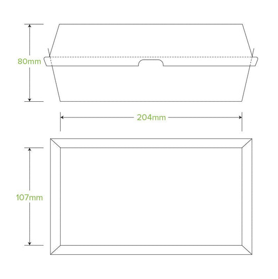 Large Snack BioBoard White Box - 200pcs/Ctn - TEM IMPORTS™