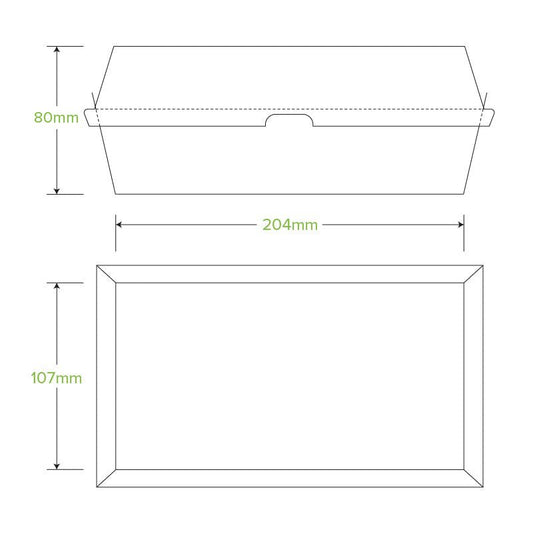 Large Snack BioBoard White Box - 200pcs/Ctn - TEM IMPORTS™