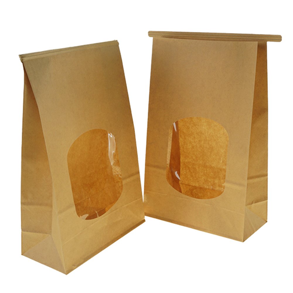 Large Tin - Tie Paper Bag With Window - TEM IMPORTS™