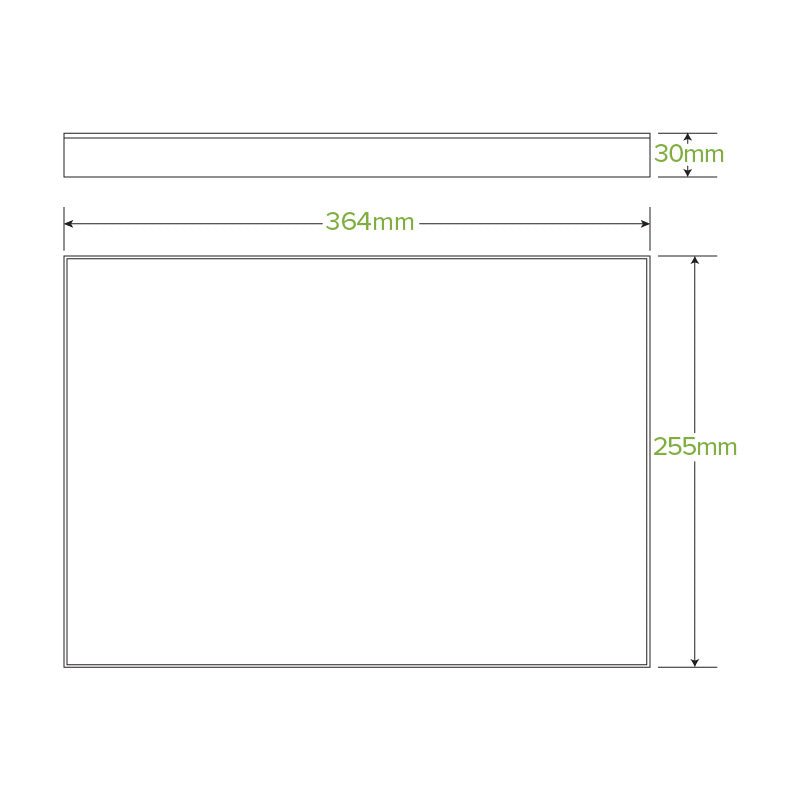 Medium BioBoard Catering Tray Base - 100pcs/Ctn - TEM IMPORTS™