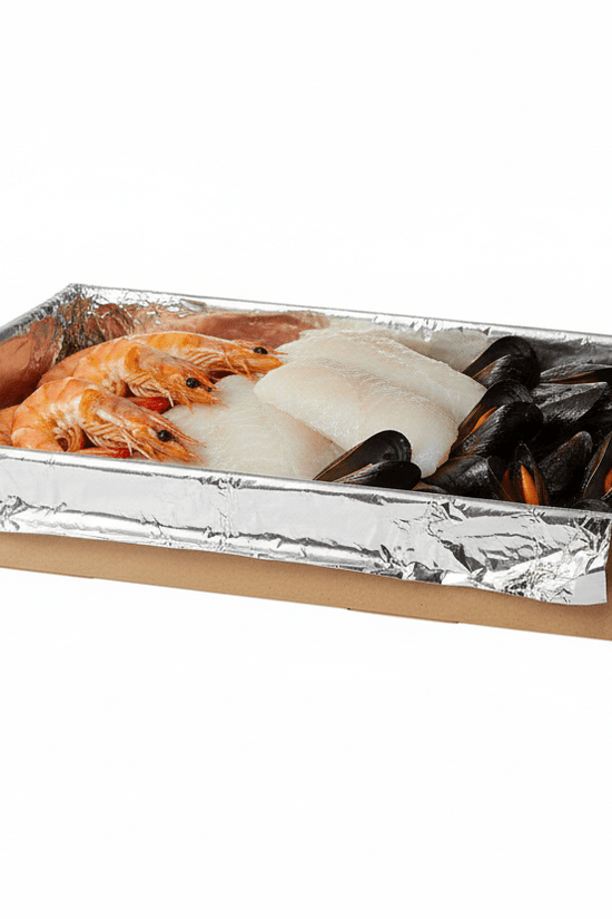 Medium Kraft Corrugated Rectangle Catering Tray *H50 - 100/CTN - TEM IMPORTS™