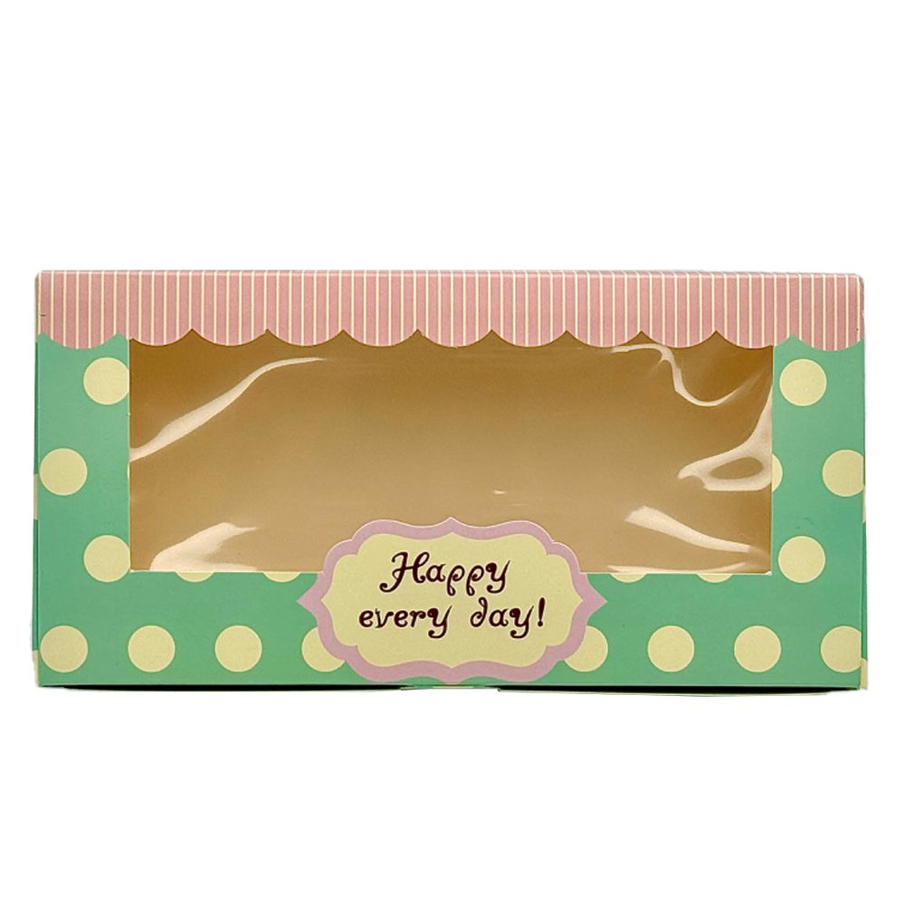 Medium Rectangular Printed Paper Box Window - Happy Day Theme - TEM IMPORTS™