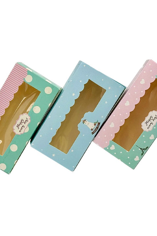 Mini Rectangular Printed Paper Box Window - Happy Day Theme - TEM IMPORTS™