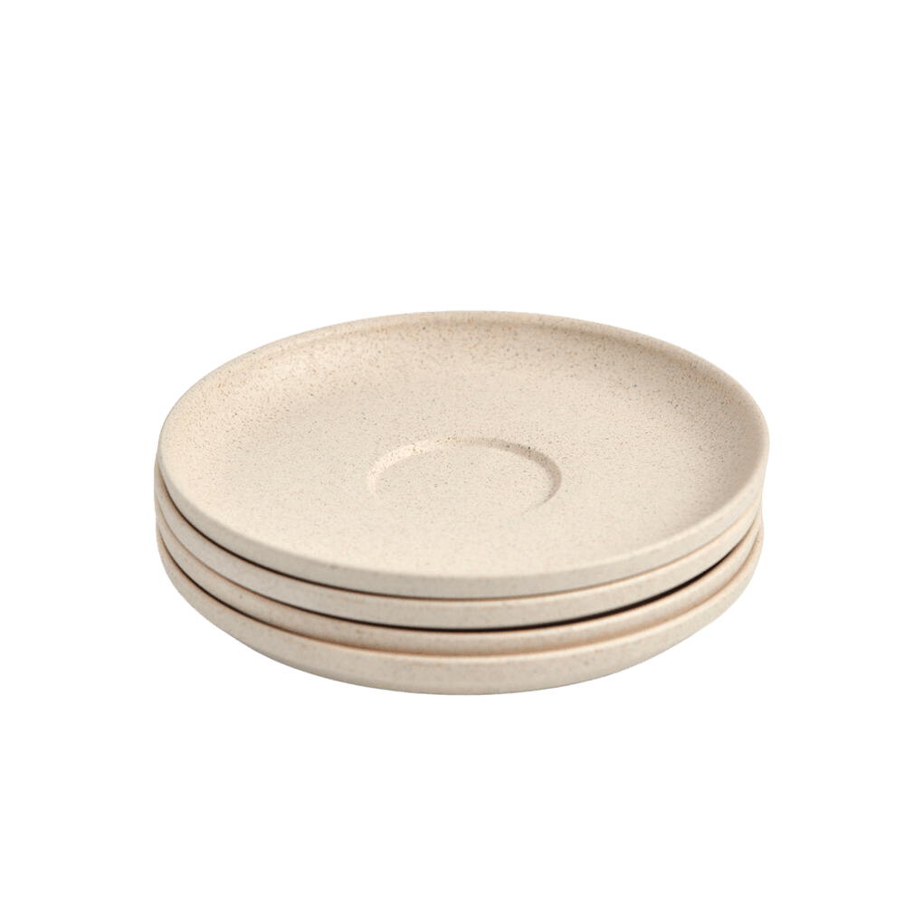 Natural HuskeeCup Classic Saucer 4 - Pack - 48/CTN - TEM IMPORTS™