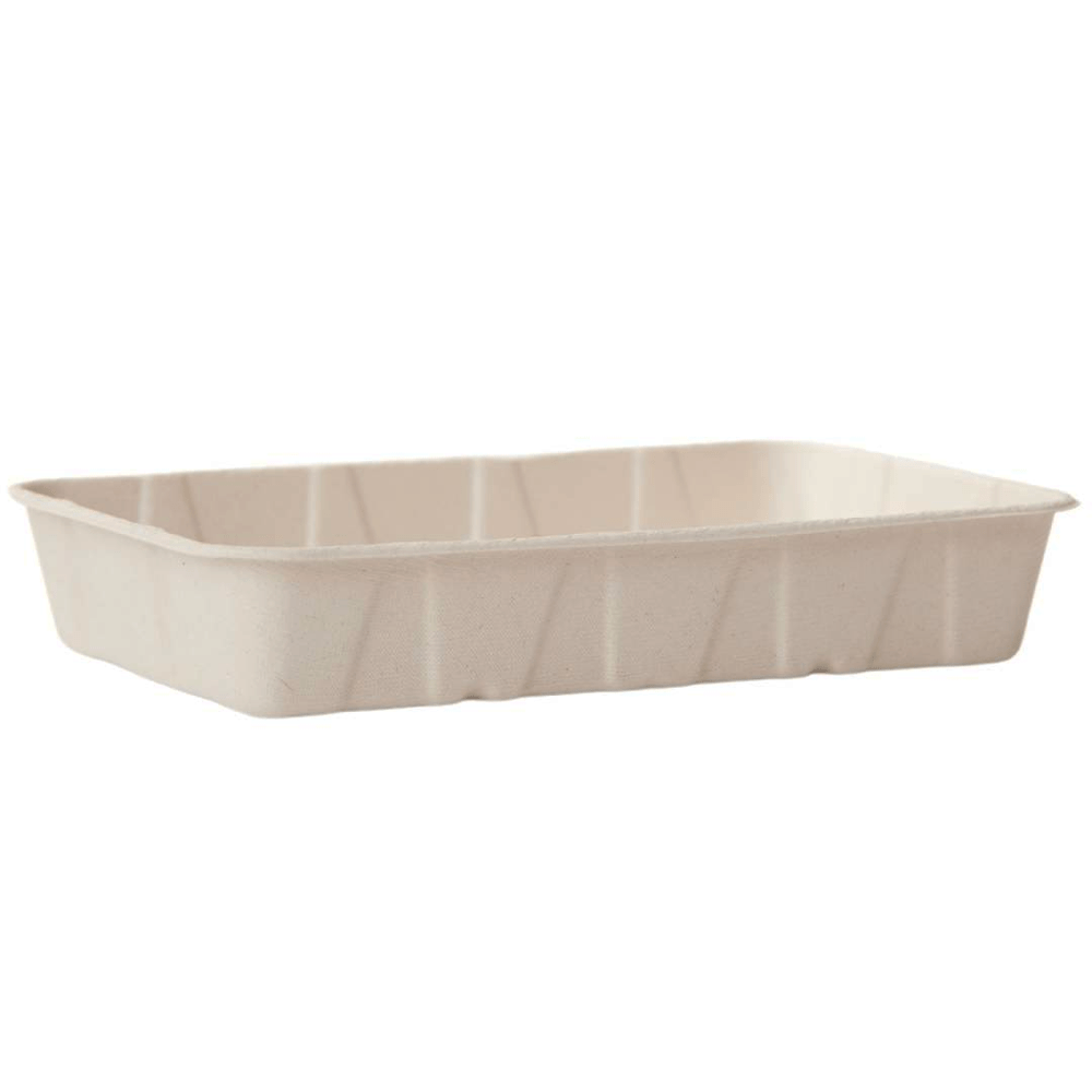 Natural Sugarcane 10x7 1KG Deep Tray - 500/CTN - TEM IMPORTS™