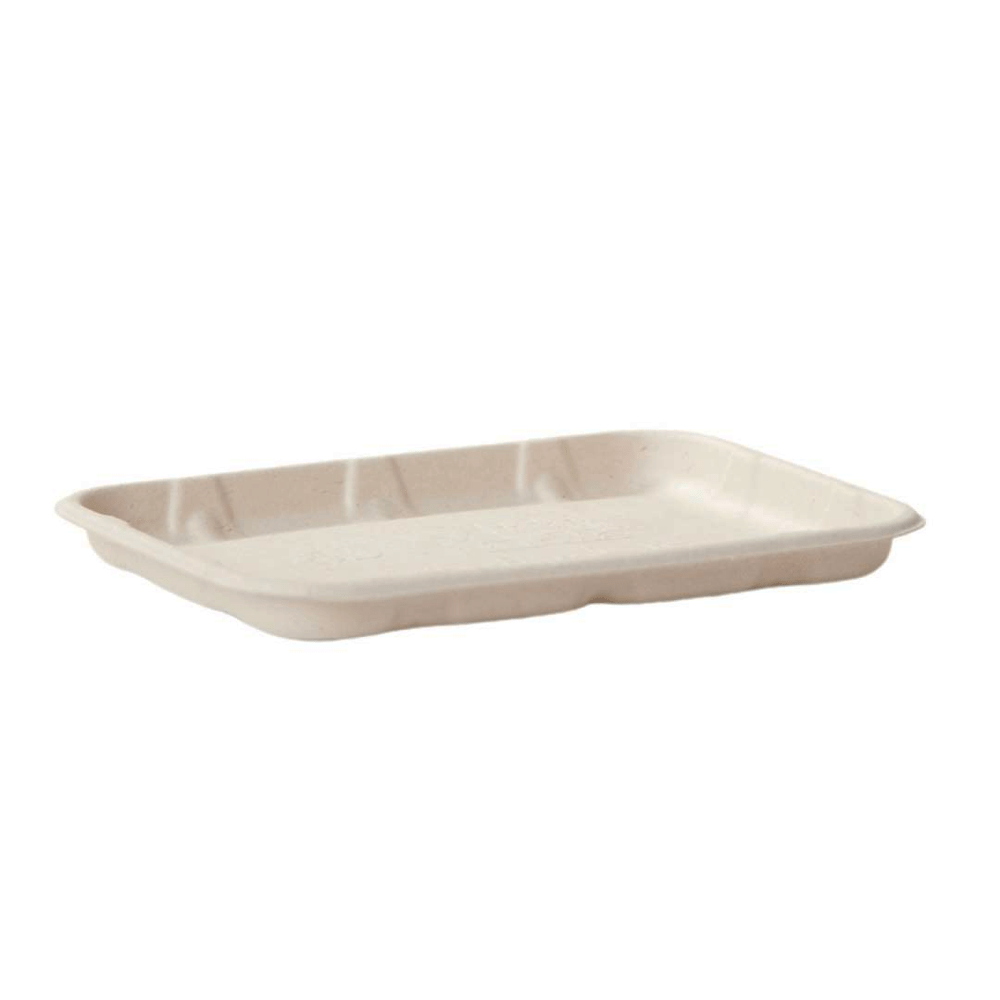 Natural Sugarcane 7x5 Shallow Tray - 500/CTN - TEM IMPORTS™